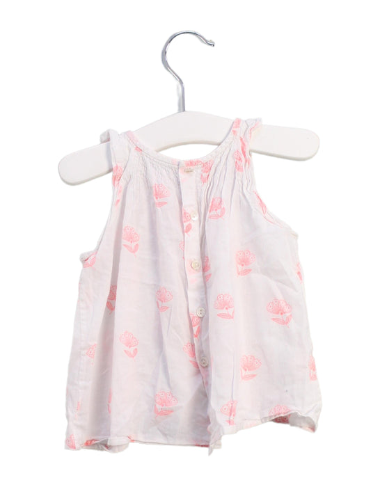 A White Sleeveless Dresses from Bonpoint in size 12-18M for girl. (Back View)