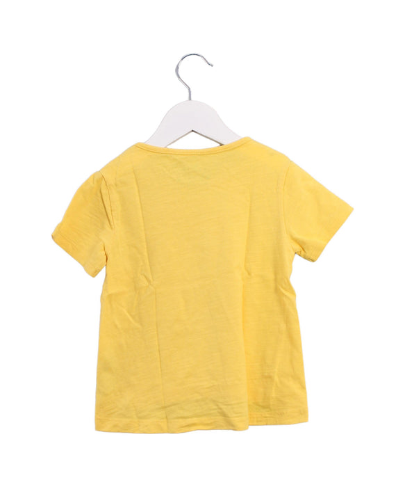 A Yellow Short Sleeve T Shirts from La Compagnie des Petits in size 5T for girl. (Back View)