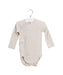 A Beige Long Sleeve Bodysuits from Petit Bateau in size 6-12M for neutral. (Front View)