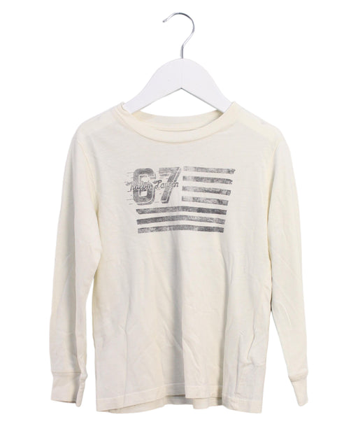 A White Long Sleeve Tops from Polo Ralph Lauren in size 4T for boy. (Front View)