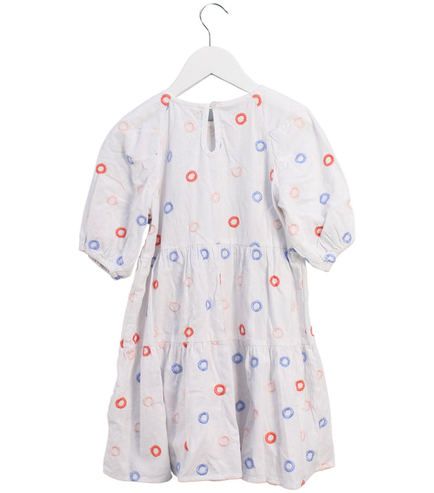 A Multicolour Short Sleeve Dresses from Seed in size 5T for girl. (Back View)