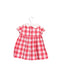 A Red Short Sleeve Dresses from Jacadi in size 3-6M for girl. (Back View)