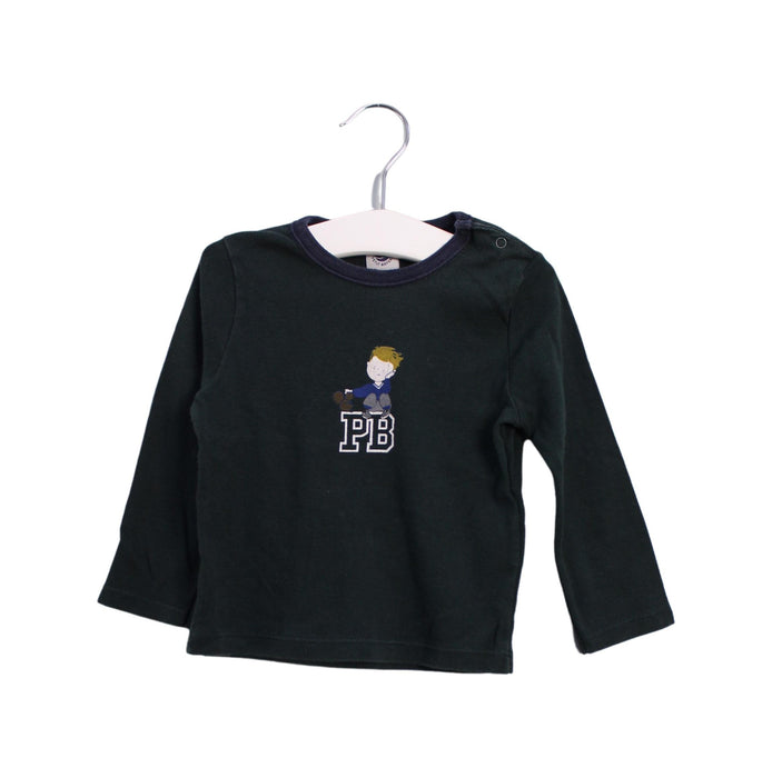 A Green Long Sleeve Tops from Petit Bateau in size 12-18M for boy. (Front View)