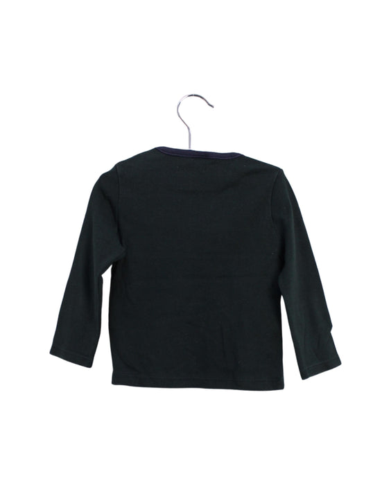 A Green Long Sleeve Tops from Petit Bateau in size 12-18M for boy. (Back View)
