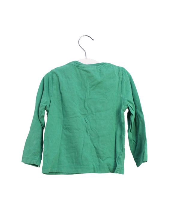 A Green Long Sleeve Tops from Jojo Maman Bébé in size 6-12M for boy. (Back View)