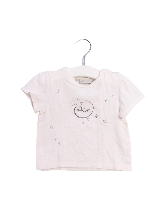 A White Short Sleeve T Shirts from Dior in size 3-6M for girl. (Front View)