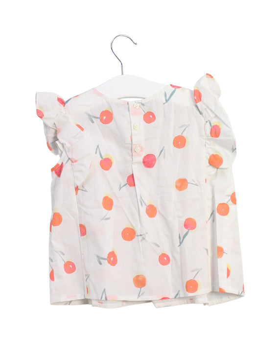 A White Sleeveless Tops from Bonpoint in size 4T for girl. (Back View)