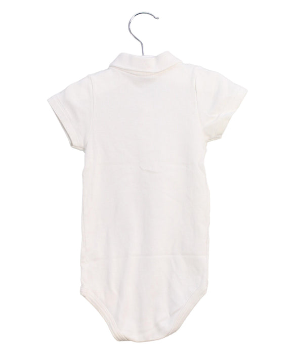 A White Short Sleeve Bodysuits from Petit Bateau in size 12-18M for boy. (Back View)