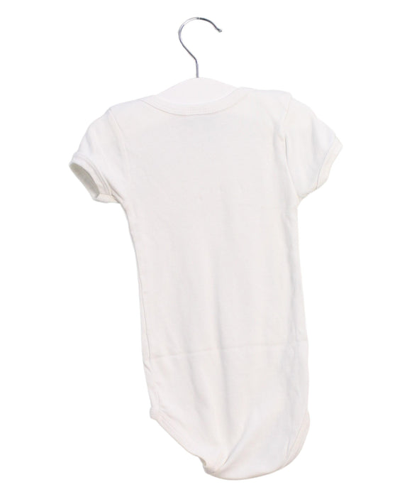 A White Short Sleeve Bodysuits from Petit Bateau in size 12-18M for boy. (Back View)