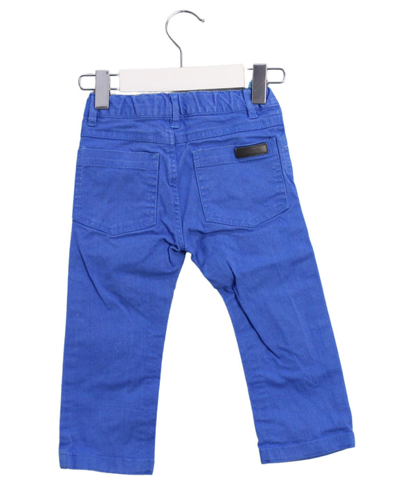 A Blue Casual Pants from Jacadi in size 12-18M for boy. (Back View)