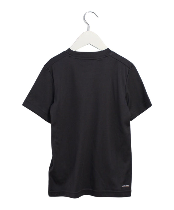 A Black Short Sleeve T Shirts from Adidas in size 7Y for boy. (Back View)