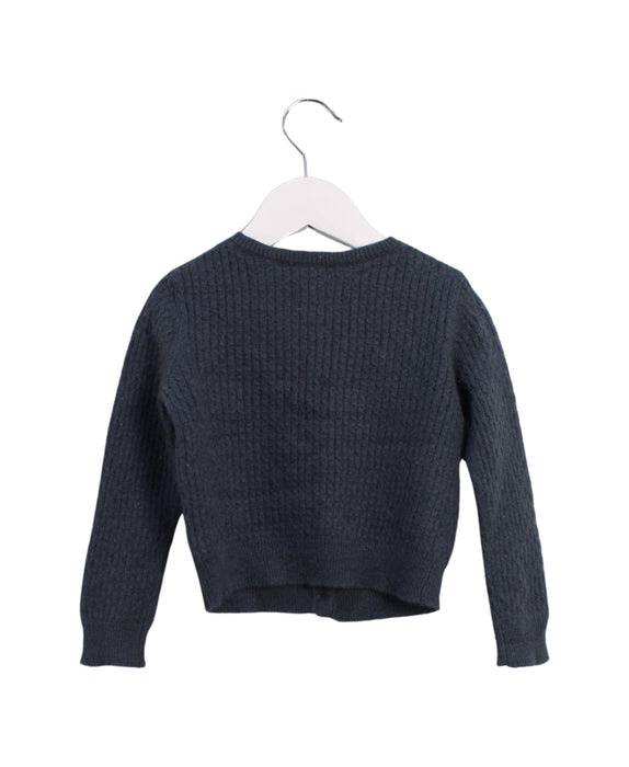 A Blue Cardigans from Bonpoint in size 3T for girl. (Back View)