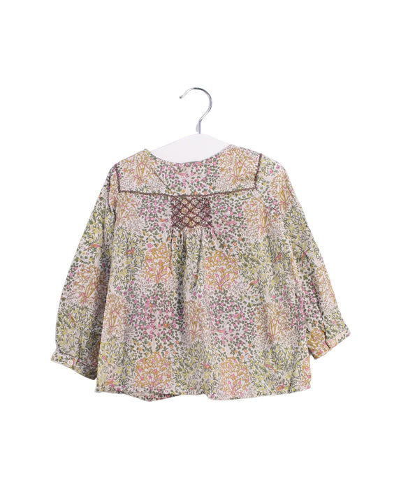 A Pink Long Sleeve Tops from Bonpoint in size 2T for girl. (Front View)