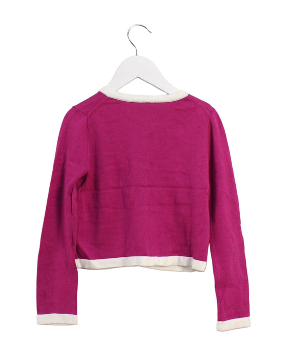 A Purple Cardigans from Janie & Jack in size 5T for girl. (Back View)