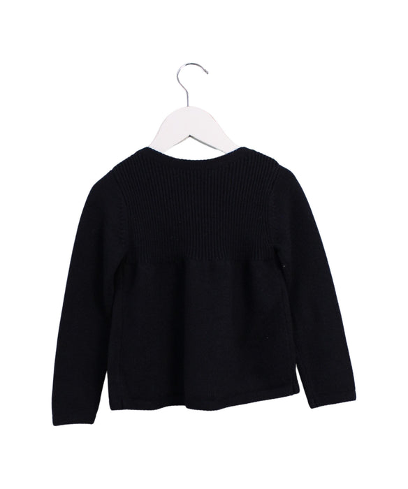 A Navy Cardigans from Jacadi in size 4T for girl. (Back View)