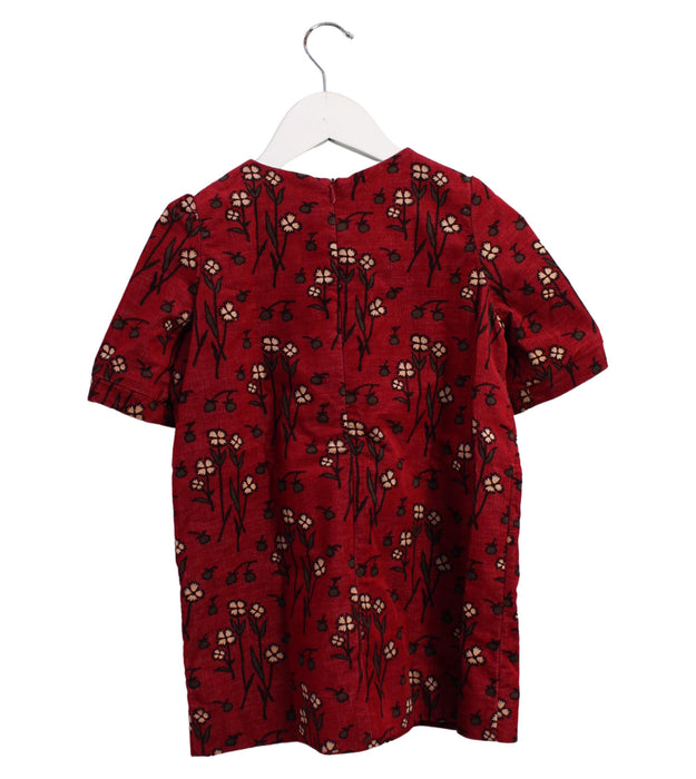A Red Long Sleeve Dresses from Bonpoint in size 4T for girl. (Back View)