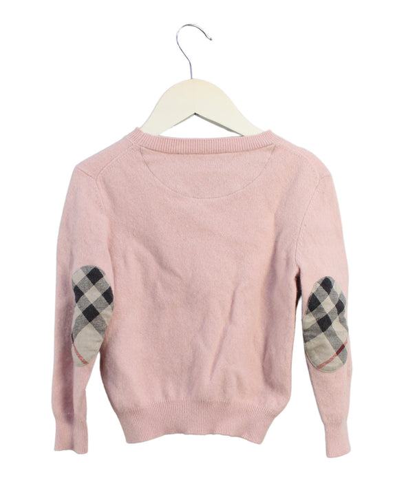 A Pink Knit Sweaters from Burberry in size 4T for girl. (Back View)