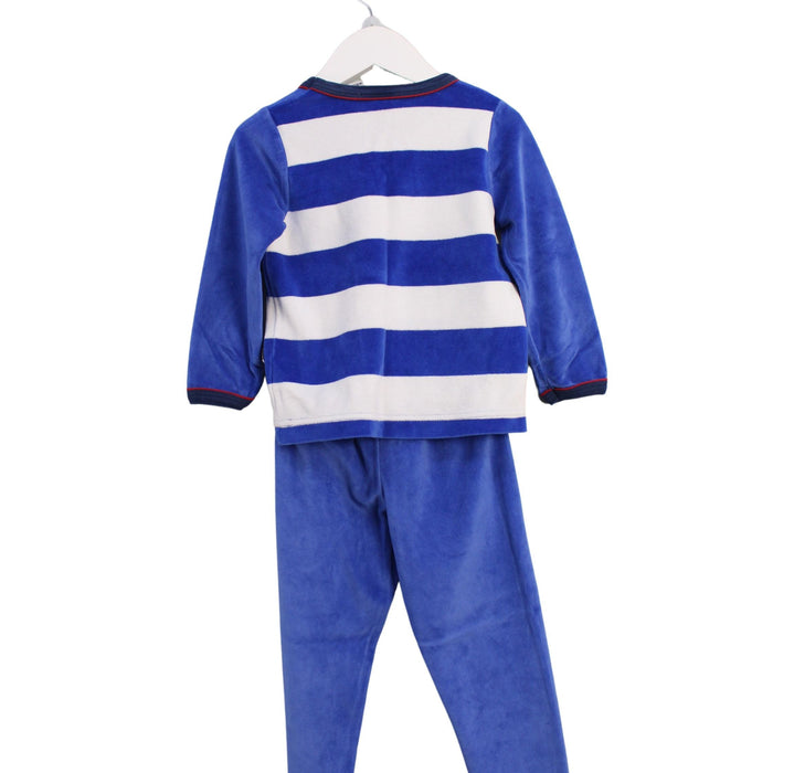 A Blue Pyjama Sets from Petit Bateau in size 3T for boy. (Back View)