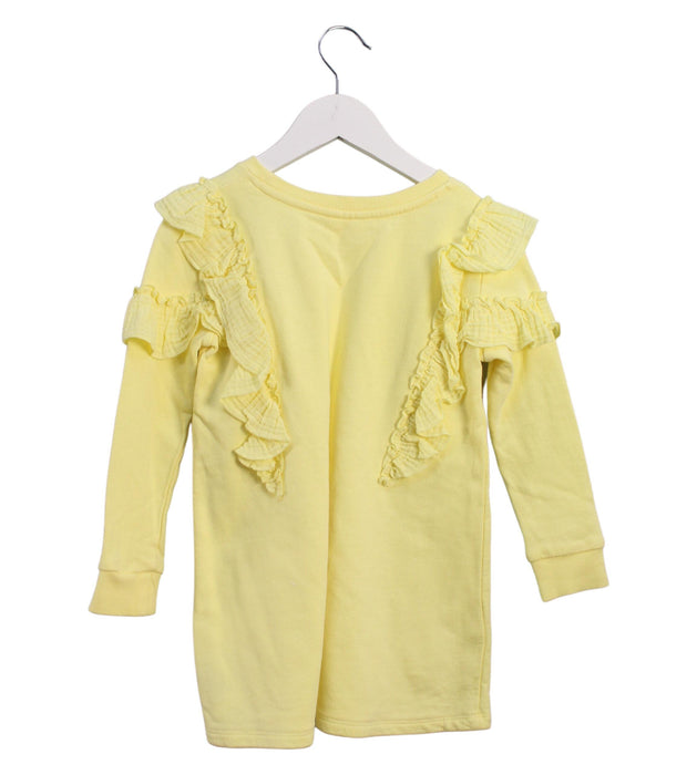 A Yellow Sweater Dresses from Seed in size 4T for girl. (Back View)