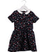 A Navy Short Sleeve Dresses from Petit Bateau in size 4T for girl. (Front View)