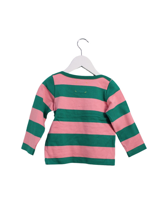 A Pink Long Sleeve Tops from Petit Bateau in size 3T for girl. (Back View)