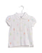 A White Short Sleeve Polos from Ralph Lauren in size 6-12M for girl. (Front View)