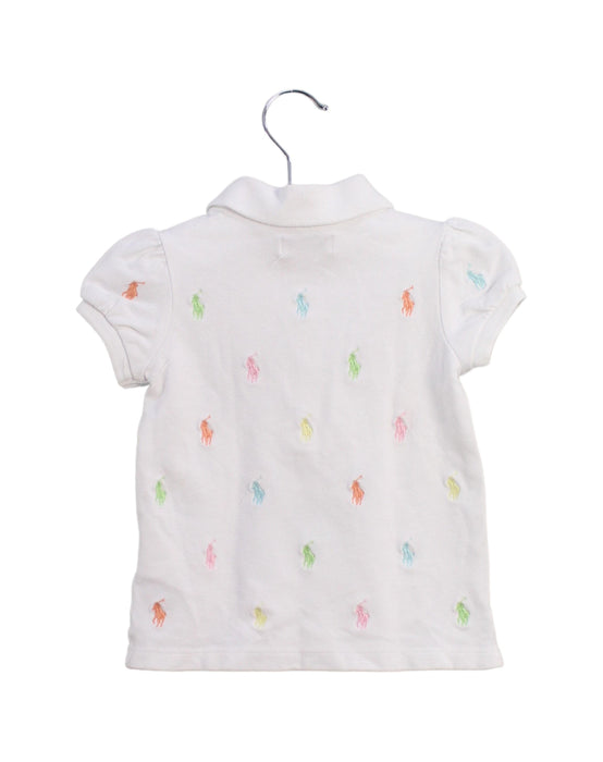 A White Short Sleeve Polos from Ralph Lauren in size 6-12M for girl. (Back View)