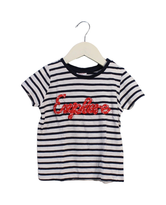 A Navy Short Sleeve T Shirts from Seed in size 2T for neutral. (Front View)