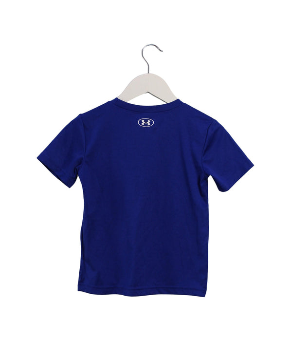 A Blue Short Sleeve T Shirts from Under Armour in size 4T for boy. (Back View)