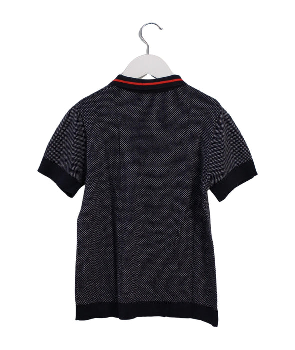 A Navy Short Sleeve Polos from Bonpoint in size 7Y for boy. (Back View)