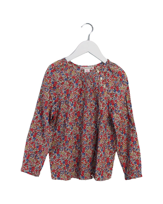 A Red Long Sleeve Tops from Bonpoint in size 6T for girl. (Front View)