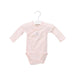 A Pink Long Sleeve Bodysuits from Petit Bateau in size 0-3M for girl. (Front View)