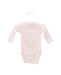 A Pink Long Sleeve Bodysuits from Petit Bateau in size 0-3M for girl. (Back View)