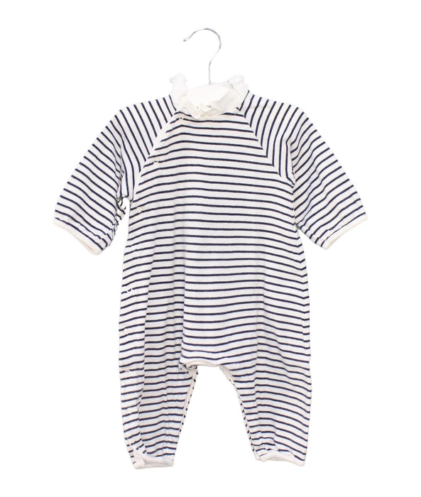 A White Long Sleeve Jumpsuits from Petit Bateau in size 3-6M for girl. (Front View)