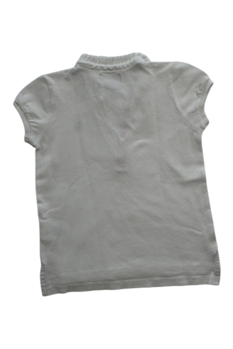 A White Short Sleeve Polos from Polo Ralph Lauren in size 5T for girl. (Front View)