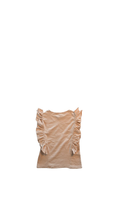 A Beige Sleeveless Tops from Louis Louise in size 6T for girl. (Back View)