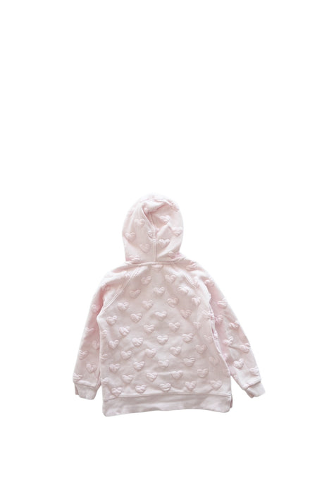 A Pink Zippered Sweatshirts from Seed in size 5T for girl. (Back View)