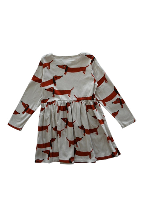 A White Long Sleeve Dresses from Mini Rodini in size 6T for girl. (Back View)