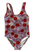 A Red Swimsuits from Jacadi in size 6T for girl. (Front View)