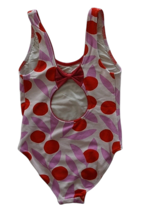 A Red Swimsuits from Jacadi in size 6T for girl. (Back View)