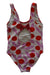 A Red Swimsuits from Jacadi in size 6T for girl. (Back View)