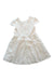 A White Short Sleeve Dresses from Jacadi in size 5T for girl. (Front View)