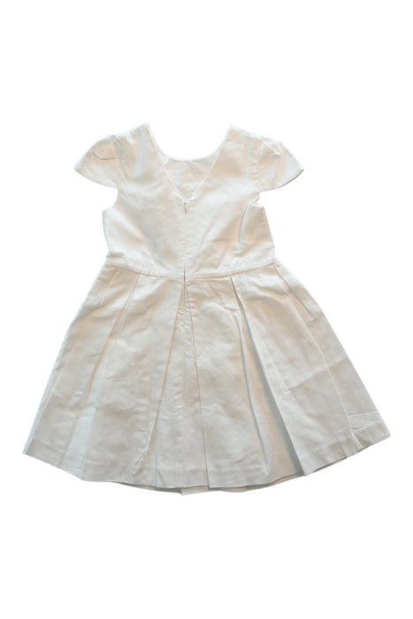 A White Short Sleeve Dresses from Jacadi in size 5T for girl. (Back View)