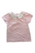 A Pink Short Sleeve Tops from Jacadi in size 6T for girl. (Front View)
