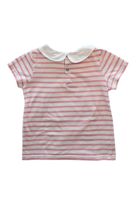 A Pink Short Sleeve Tops from Jacadi in size 6T for girl. (Back View)