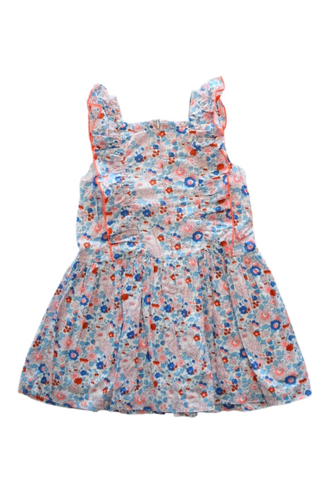 A Multicolour Sleeveless Dresses from Jacadi in size 6T for girl. (Back View)