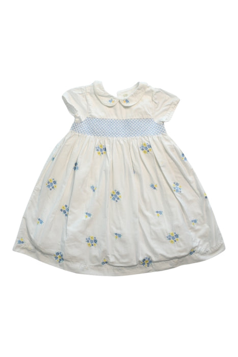 A White Short Sleeve Dresses from Jojo Maman Bébé in size 4T for girl. (Front View)