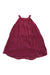 A Burgundy Sleeveless Dresses from Velveteen in size 4T for girl. (Front View)