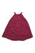 A Burgundy Sleeveless Dresses from Velveteen in size 4T for girl. (Back View)