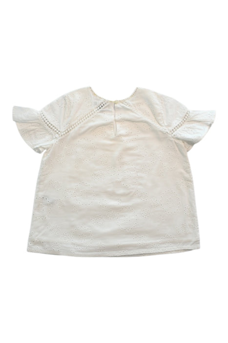 A White Short Sleeve Tops from Velveteen in size 6T for girl. (Back View)